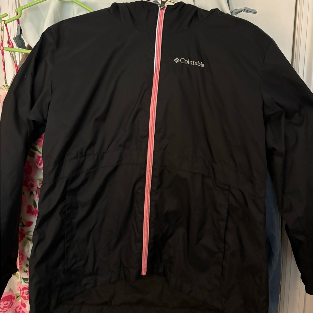 Columbia Black Jacket with Pink Lining